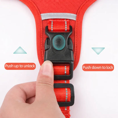 No Pull Dog Vest Harness for Medium Dogs, Comfortable & Durable Oxford Fabric with Control Handle and Reflective Strips, Outdoor Walking Training