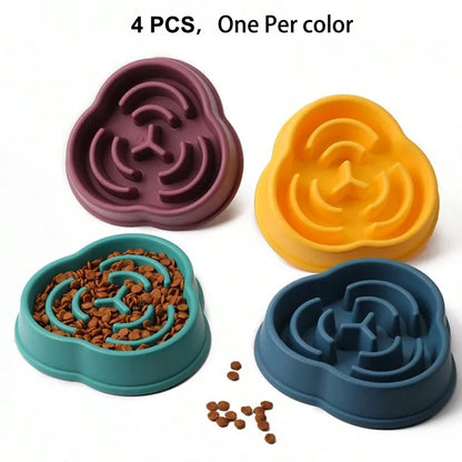 1pc Dog Slow Food Bowl Plastic Anti-Choking Slow Eating Cloud Shape Large Dogs Prevent Vomiting And Protect Intestines